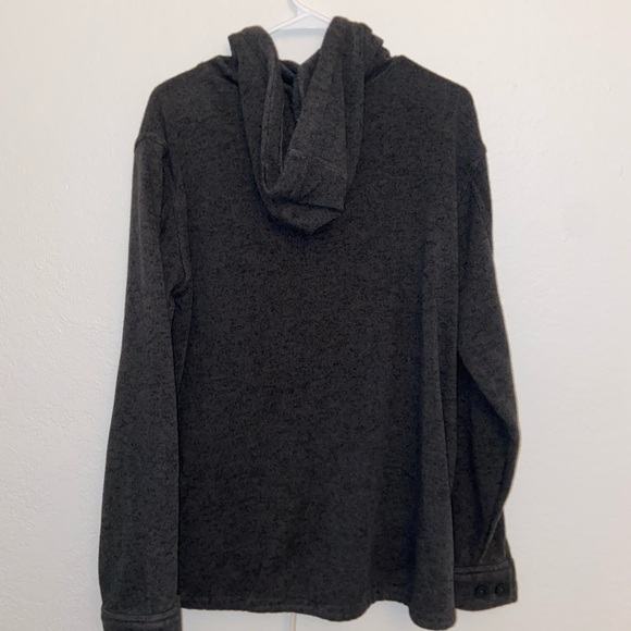 skater y2k charcoal hoodie long sleeve punk Vans jacket zip button up sweatshirt - Picture 4 of 13